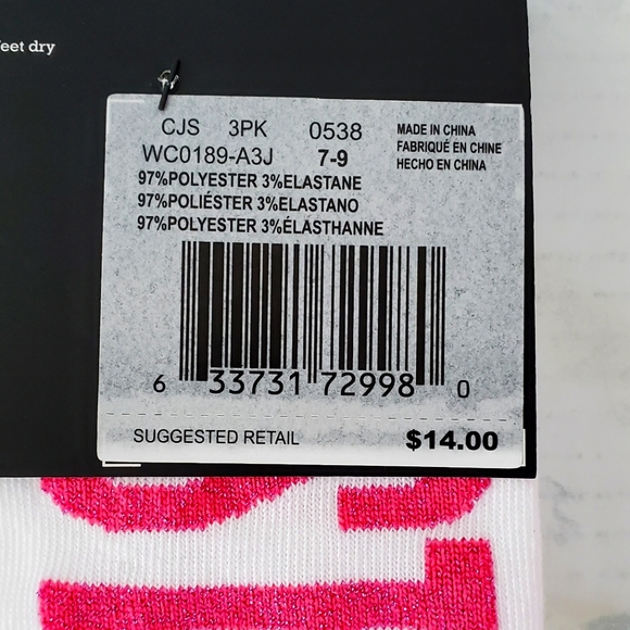 Kids Converse ⭐️ Crew Socks 3 pack - Picture 8 of 9